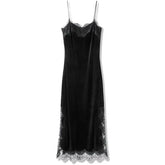 Velvet Goth Vintage Lace Long Dress