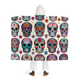 Vibrantly Colored Hooded Sherpa Fleece Blanket with Sugar