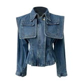 Vintage Closed Waist Short Denim Jacket