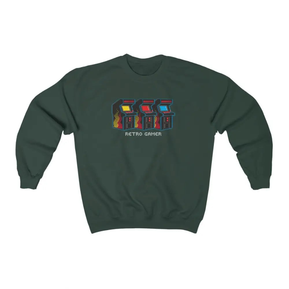Vintage Love Retro Gamer Sweatshirt - Forest Green / S