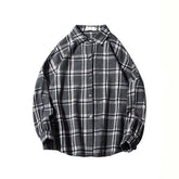 Vintage Oversized Plaid Button Up Shirt