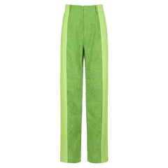 Vintage Patchwork Corduroy Pants - Green / S