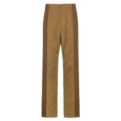Vintage Patchwork Corduroy Pants - Khaki / S