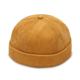 Vintage Solid Color Corduroy Dome Cap