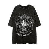 Vintage Streetwear Cat Coven Xie Dou T Shirt Black / M