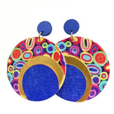 Wooden Ethnic Church Earrings Big