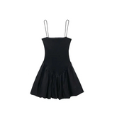 Y2K A Line Short Spaghetti Strap Bubble Dress