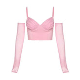 Y2K Aesthetic Sleeveless Spaghetti Strap Crop Top