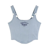 Y2K J adore Forever Sleeveless With Bra Crop Top