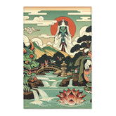 Yoshimitsu Kurokami - Japanese Yōkai Rug