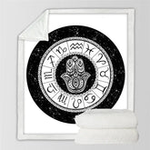 Zodiac Wheel and Hamsa Hand Blanket