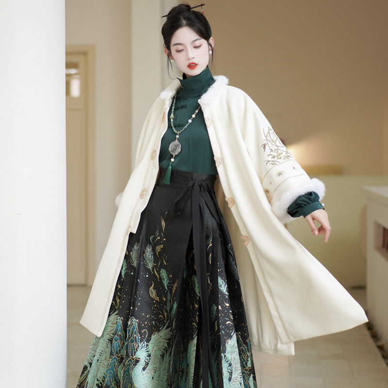 Chinese Ming Han Clothing Suit Spring Stand Collar Two-way Shirt - view 9