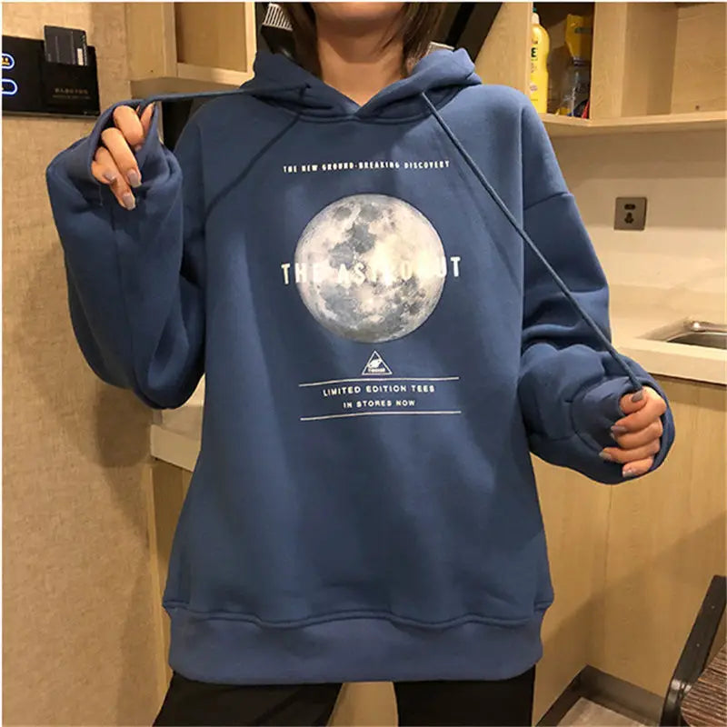 Moon The Astronut Aesthetic Hooded