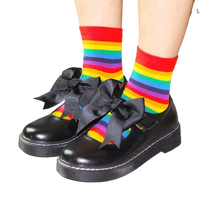 Thumbnail for Pastel Rainbow Socks - Red