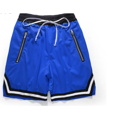 Sport Shorts with Zipper - Blue / M - Short Pants