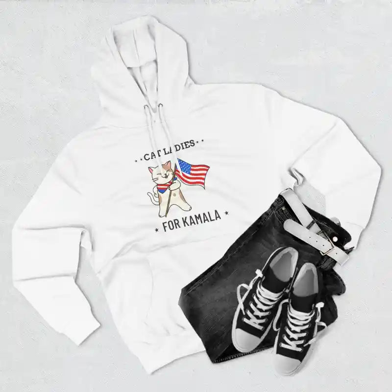 Cat Ladies For Kamala Long Sleeve Hoodie