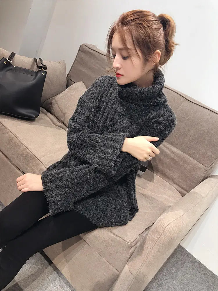 High Collar Pullover Sweater