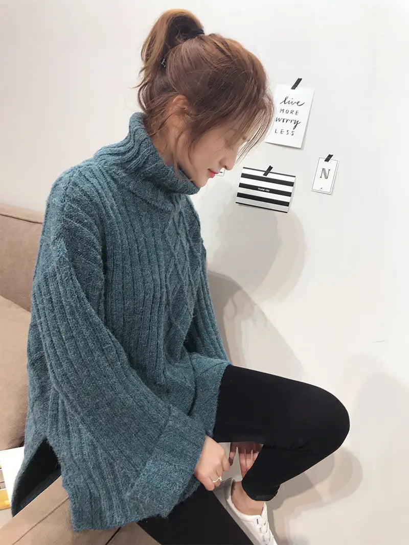 High Collar Pullover Sweater