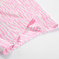 Thumbnail for Zebra Pattern High Waist A-Line Flowing Long Skirt