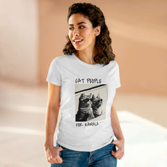 Cat People For Kamala Round Neck Short Sleeve TShirt