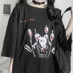 Harajuku Gothic Grunge Bunny T-Shirt