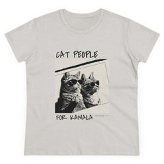 Cat People For Kamala Round Neck Short Sleeve TShirt