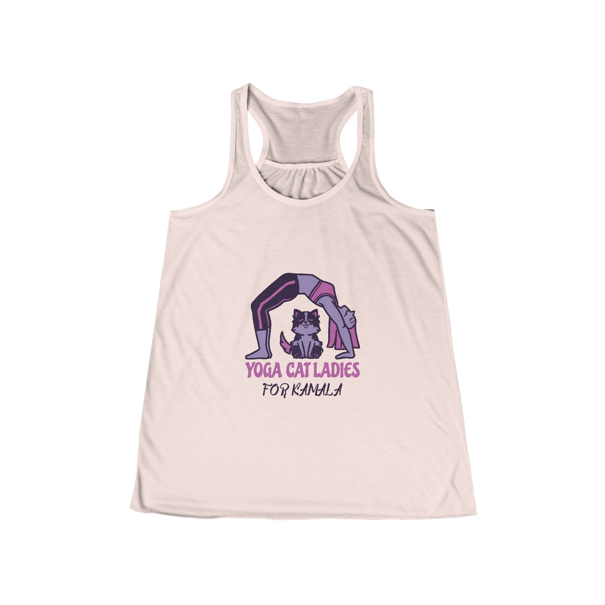 Yoga Cat Ladies For Kamala Racerback Tank Top