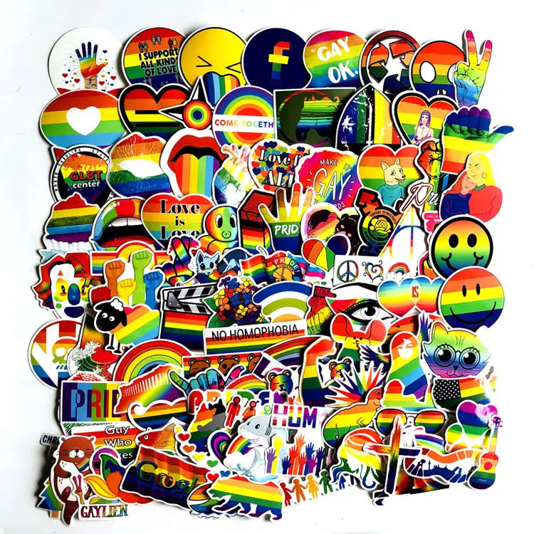 Pride LGTBI Rainbow 100 Stickers