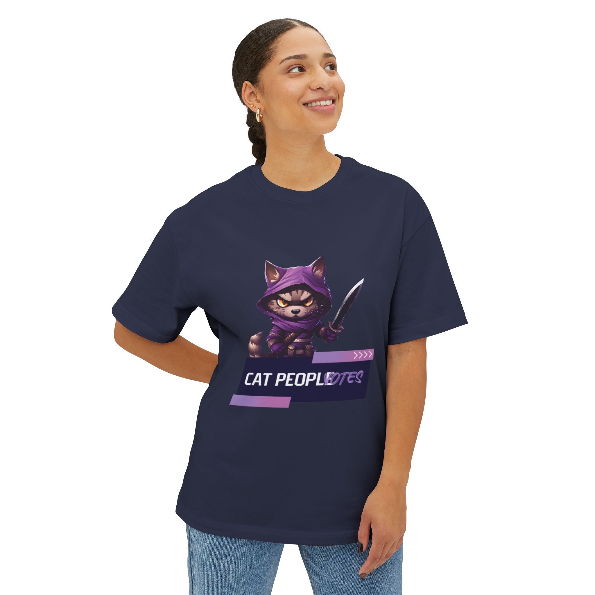 Cat People Votes Oversized Short Sleeve TShirt