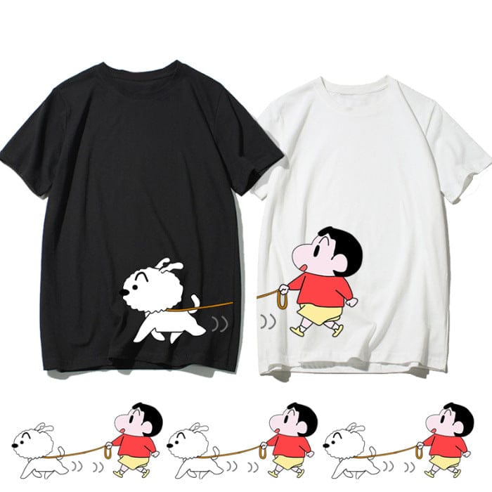 Shin Chan Jungen- und Hunde-T-Shirt