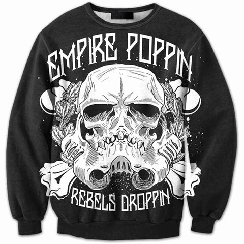 Empire Poppin Sweatshirt Dark Skull Pullover