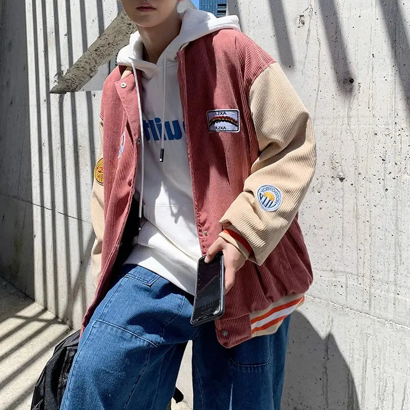 Two Color Block Jacket Bomber