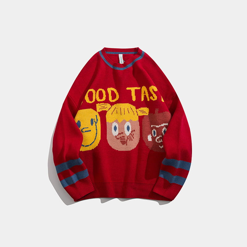 Cartoon Girl Ood Tas Knitted Sweater