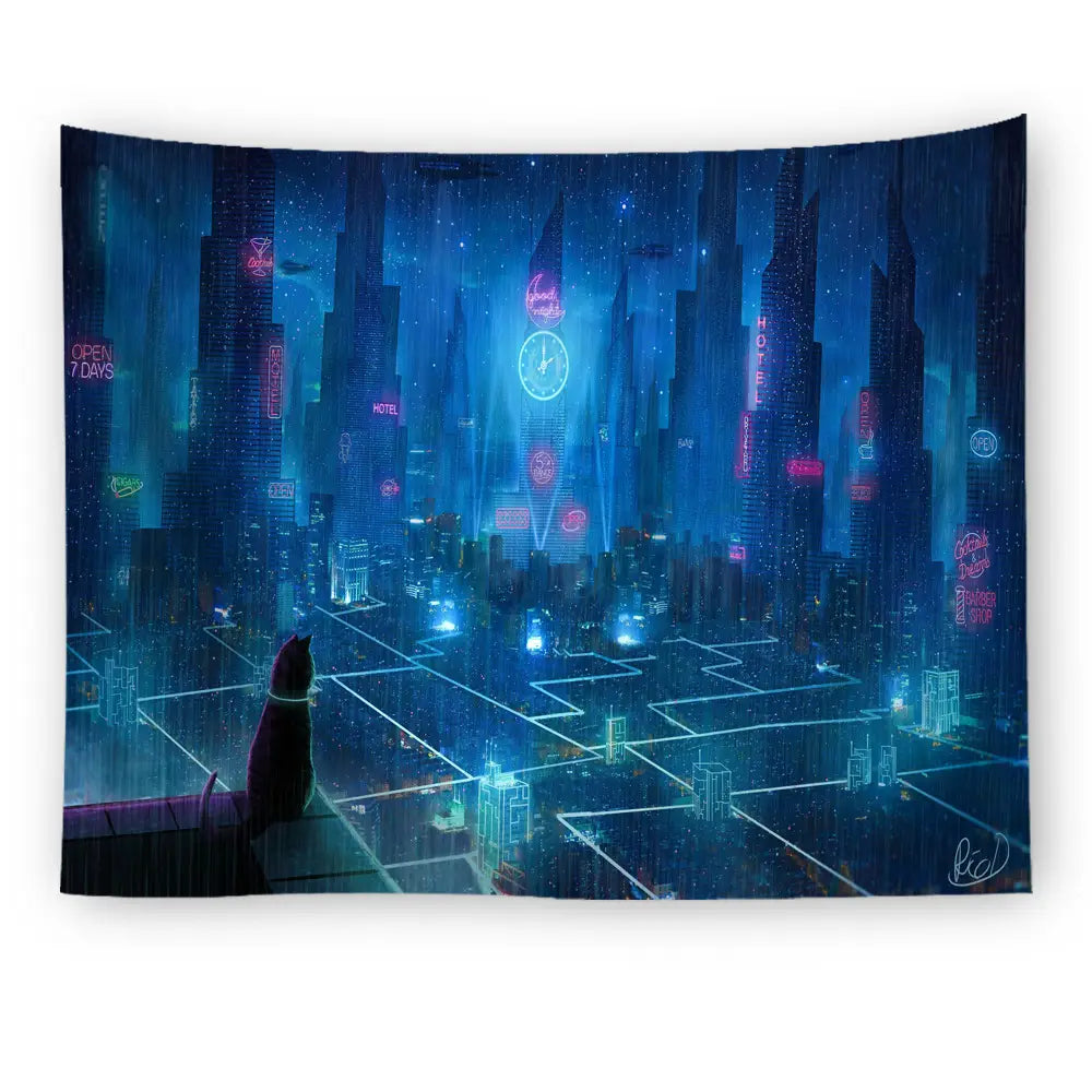 Cyberpunk 2077 Full Color Tapestry