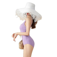 Vintage Purple One-Piece Swimsuits