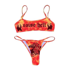 Raise Hell Bikini Set - Orange / S
