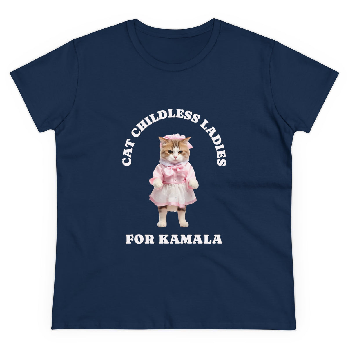 Cat Childless Ladies For Kamala O Neck Short Sleeve T Shirt