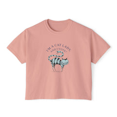 Im Cat Lady I Vote Cropped Short Sleeve T Shirt