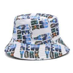 Reversible Bucket Hats With Football Flags Print