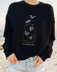 Let Nature Be Free Vegan Sweatshirt