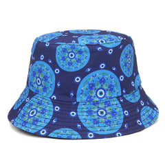 Reversible bucket hats with Turkish Eye print Clover