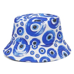 Reversible bucket hats with Turkish Eye print Clover