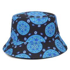 Reversible bucket hats with Turkish Eye print Clover