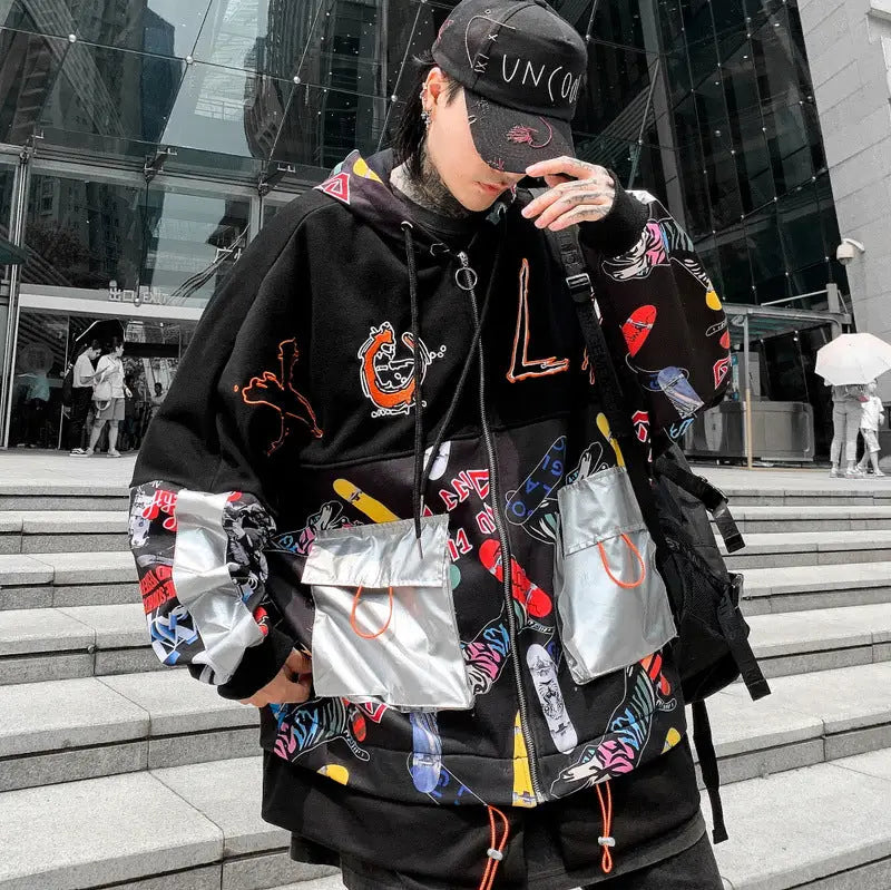 Full color cartoon jacket hooded coat