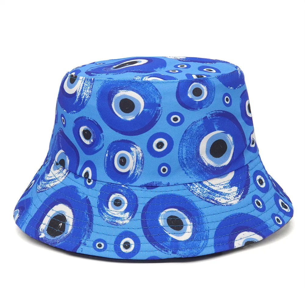 Reversible bucket hats with Turkish Eye print Clover