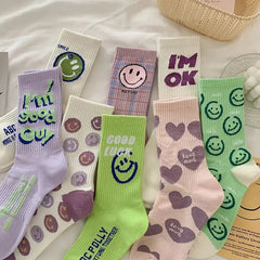 3 Pairs Set Funny Cartoon Kawaii Socks