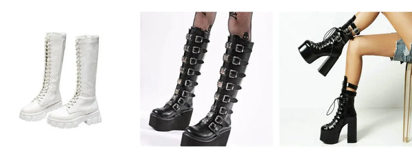 Strutting in Style: The Allure of Knee-High Lace-Up Boots