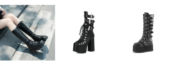 Strutting in Style: The Allure of Knee-High Lace-Up Boots