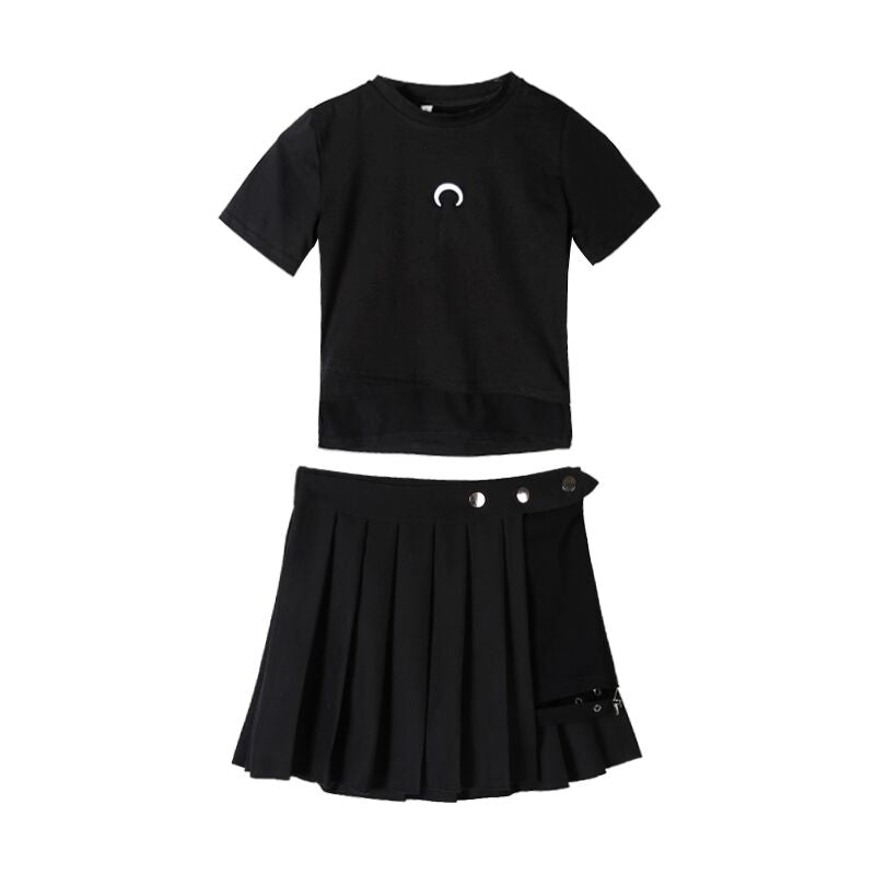 Crescent Moon T-Shirt And Skirt