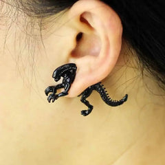 3D Cool Alien Stud Earrings